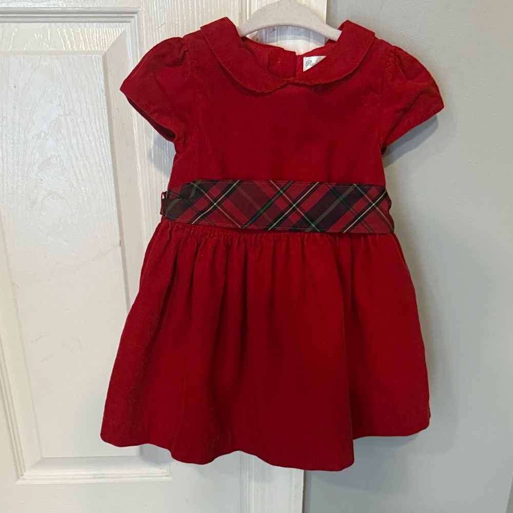 Ralph Lauren Red Dress with Plaid Detail